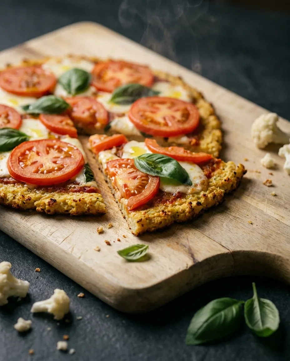 Gluten free cauliflower crust pizza