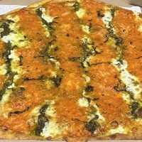 Vodka Pizza w/ Drizzled Pesto